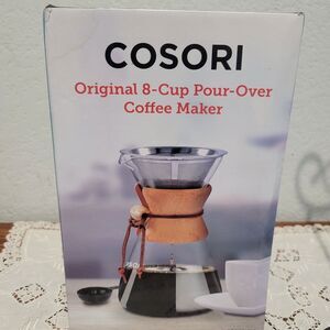 COSORI Pour Over Coffee Maker with Stainless Steel Filter, 8-Cup 34oz Drip Coffe